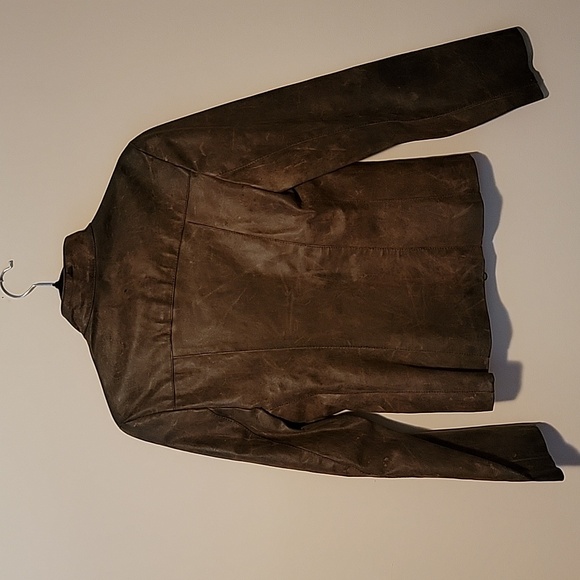 Mitici Anni women's leather jacket. Fitted distressed moto. Size Med. - Picture 4 of 6